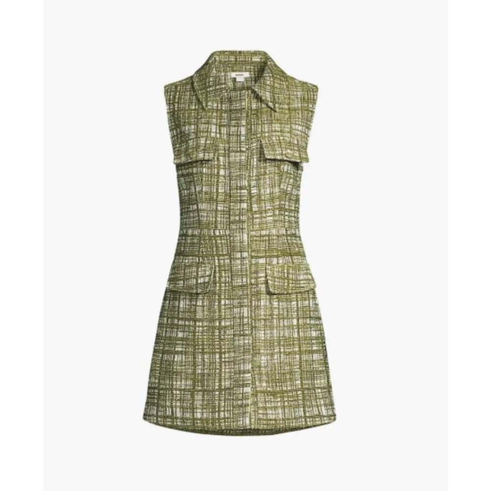 Jason Wu Sleeveless Tweed A-Line Minidress Green Size 8 - Picture 2 of 11